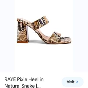 RAYE‎ LEATHER SNAKESKIN PRINT SANDALS